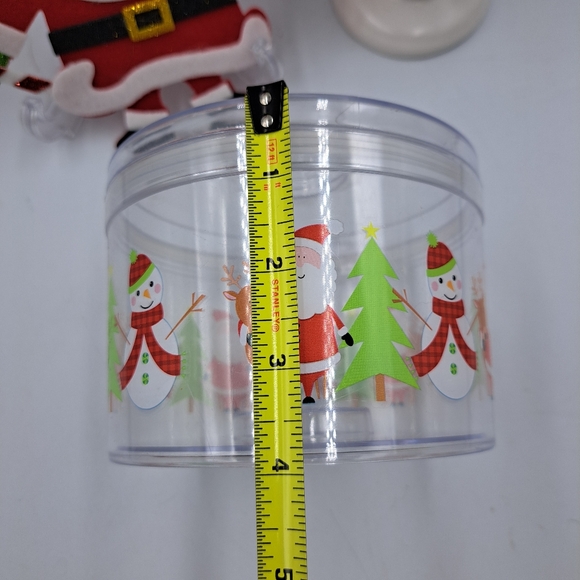 Festive Christmas Santa Photo Frame Orniment & Holiday Candy Cookie Jar Set - Picture 8 of 8